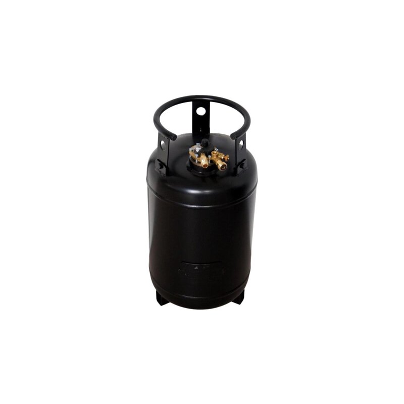 CAMPKO Gastankflasche 30L mit 80% Multiventil, Tankadapter-Set (Etui), Fern- & Direktbetankung