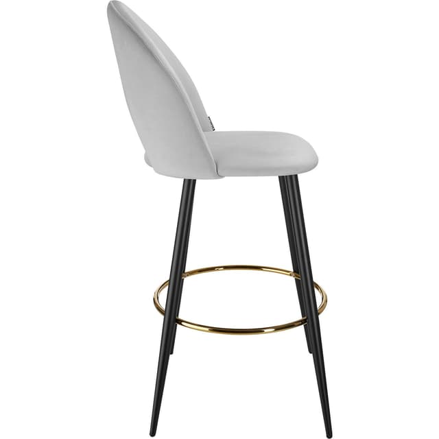Barstol Sachel med rygstøtte, velour look