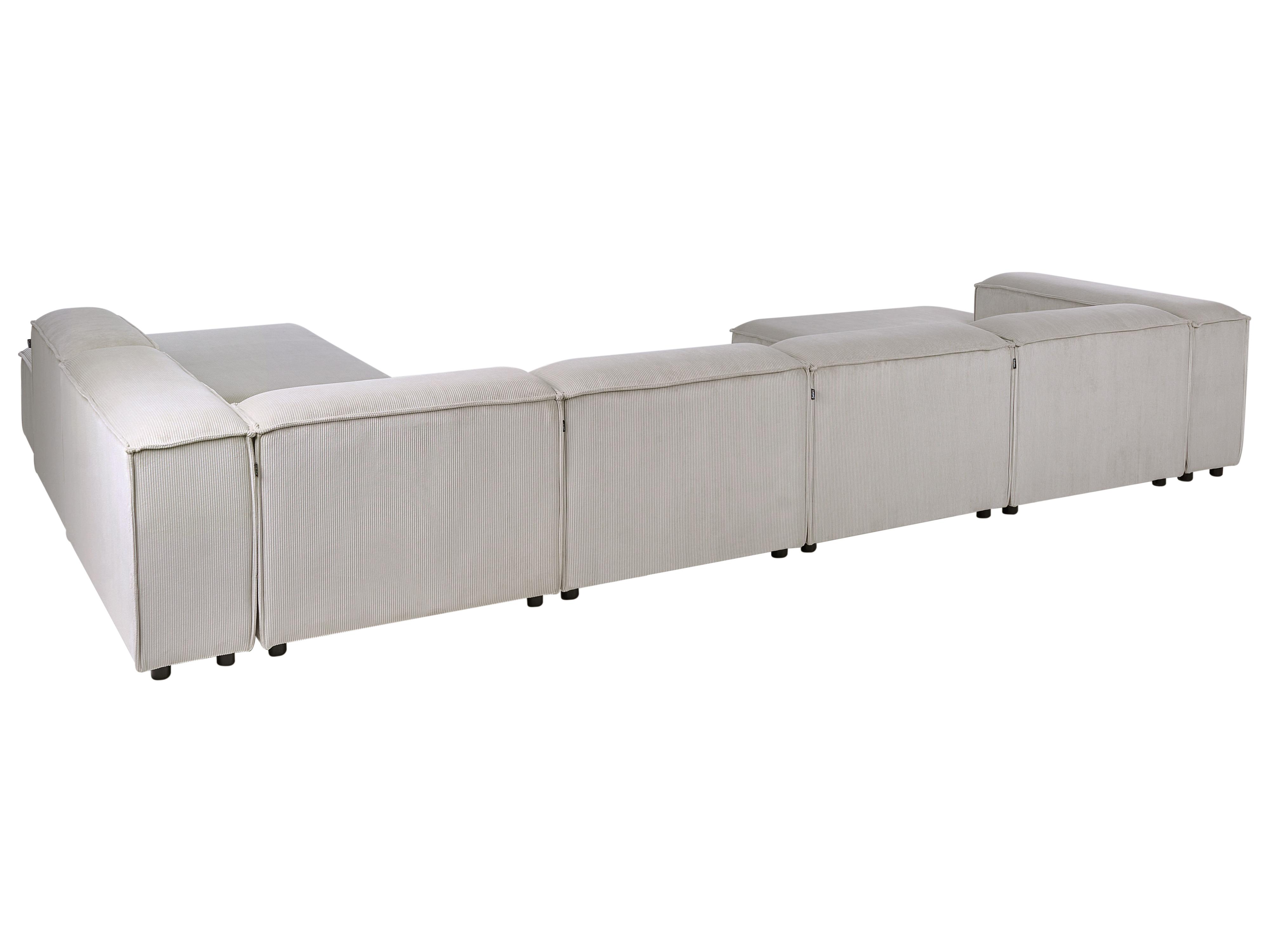 Modulaire hoekbank 5-zits ARDAL Corduroy Taupe linkszijdig