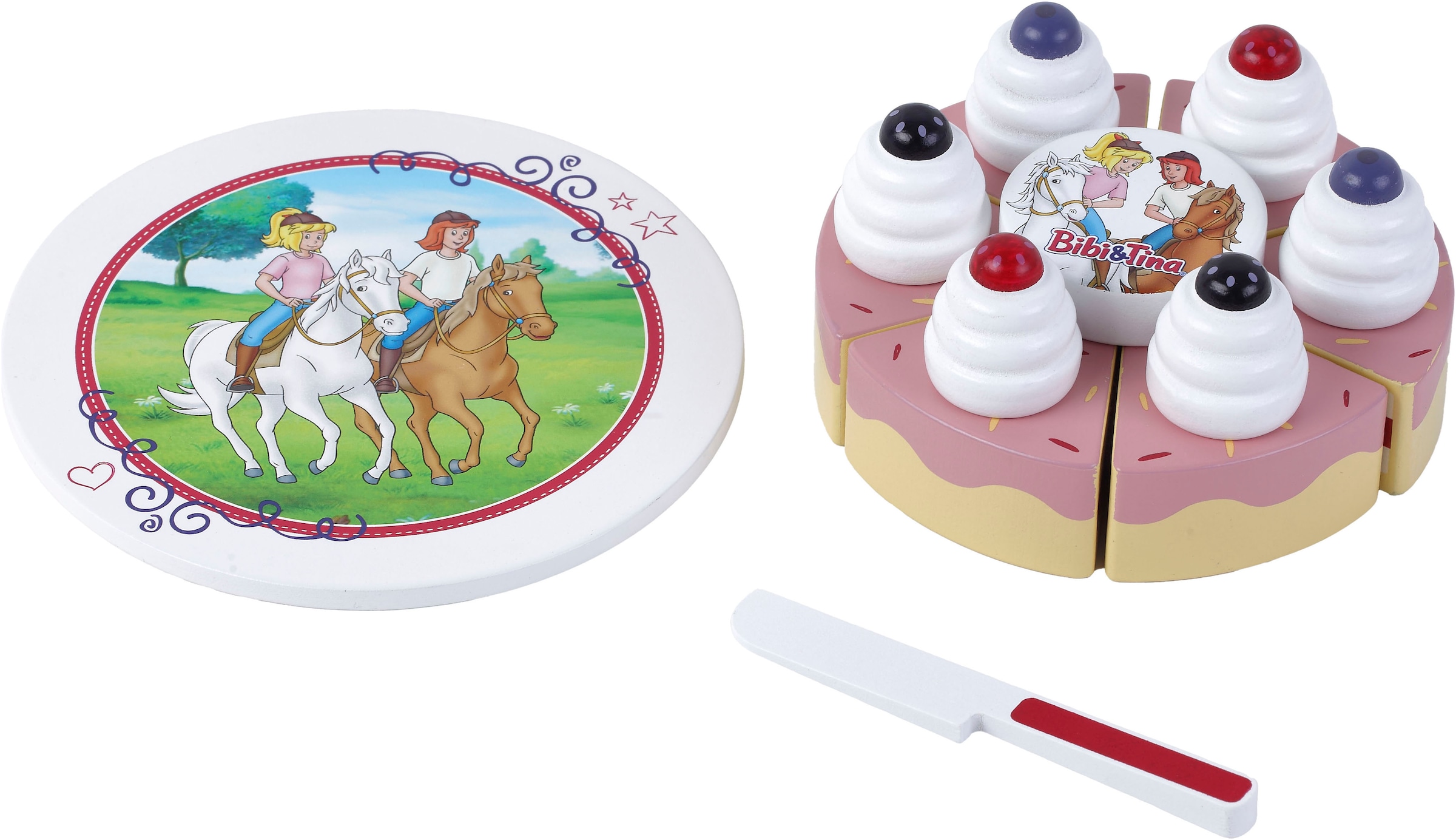 Tanner Spiellebensmittel »Bibi & Tina, Torte« zum Schneiden; aus Holz; FSC® - schützt Wald