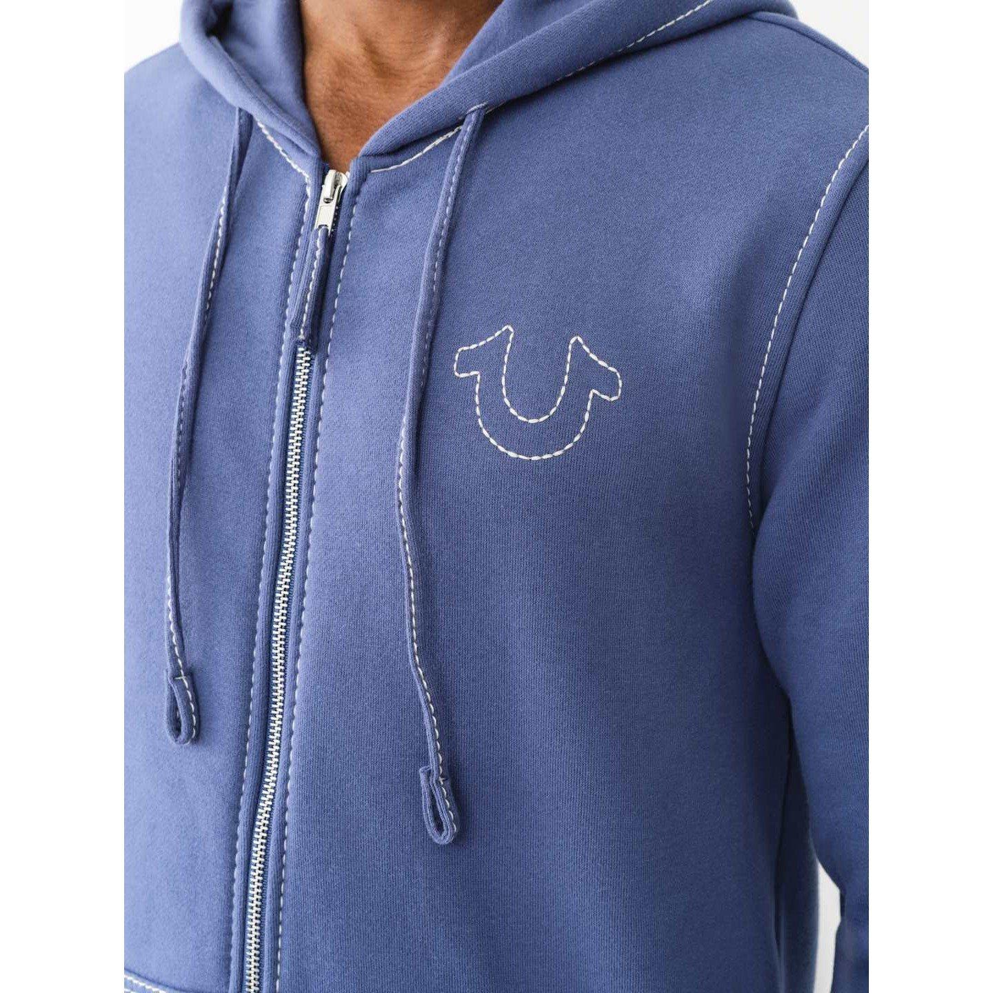 True Religion TR Big T Zip Up Hoodie Mens