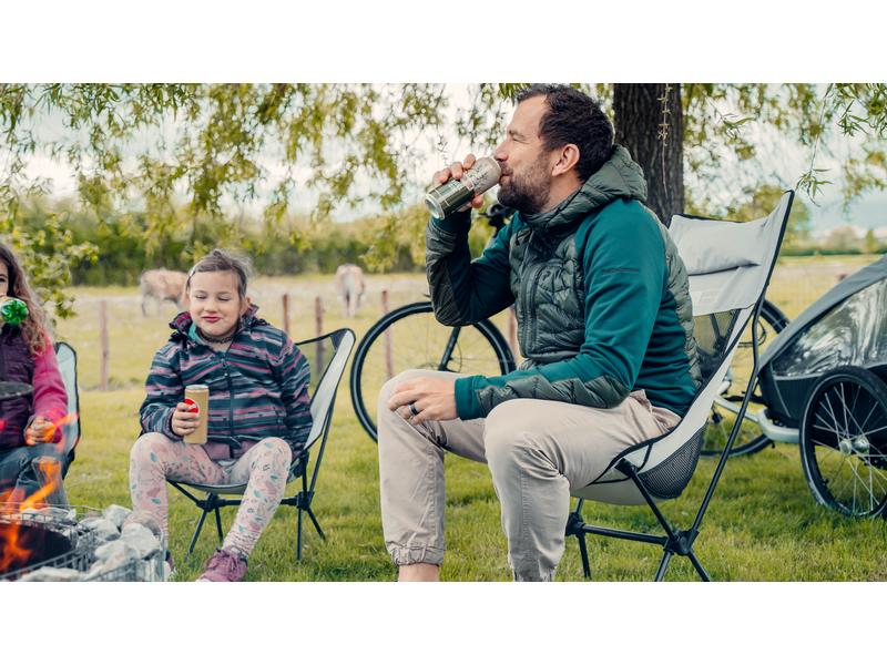 Trekony Campingstuhl Hoch Grau Stahl Campingstuhl