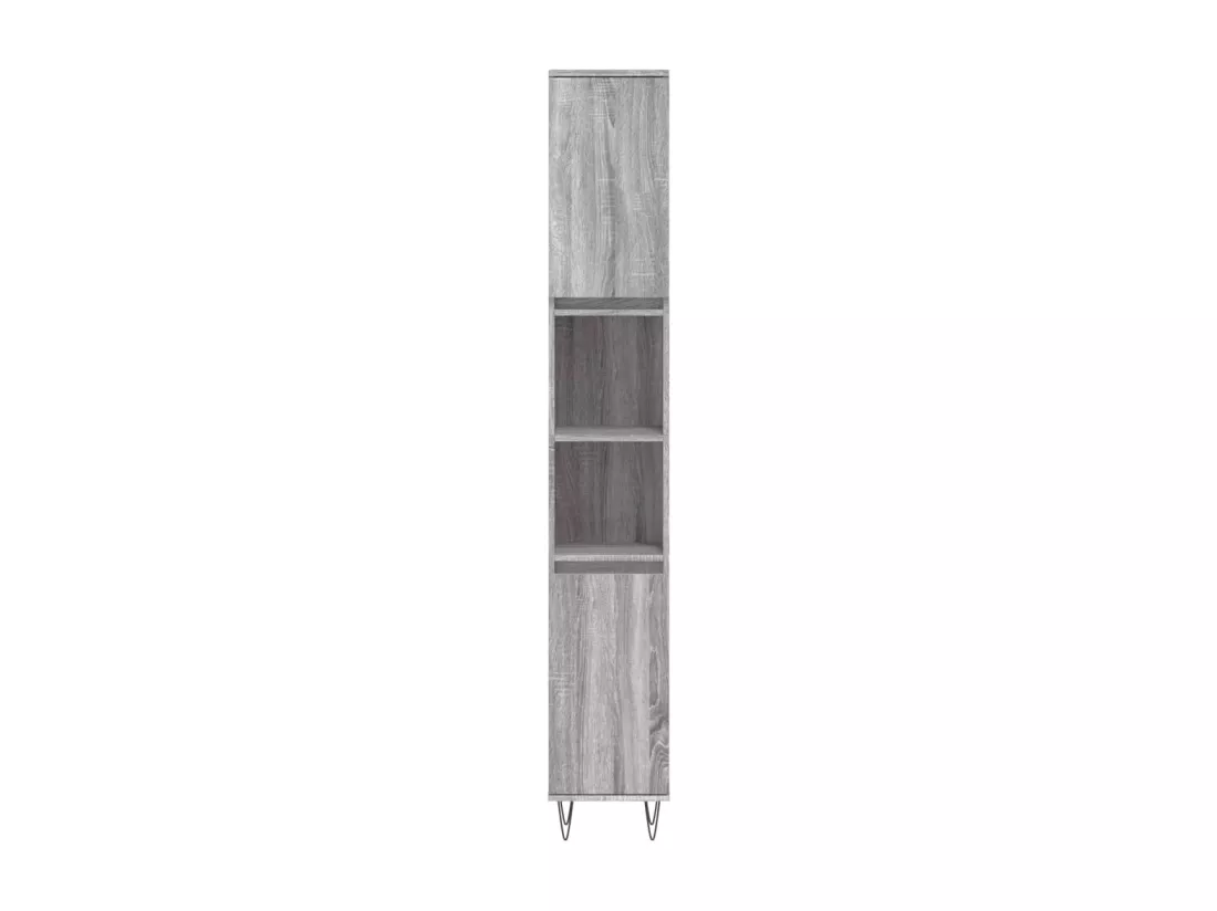 Armoire de bain sonoma gris 30x30x190 cm bois d'ingénierie