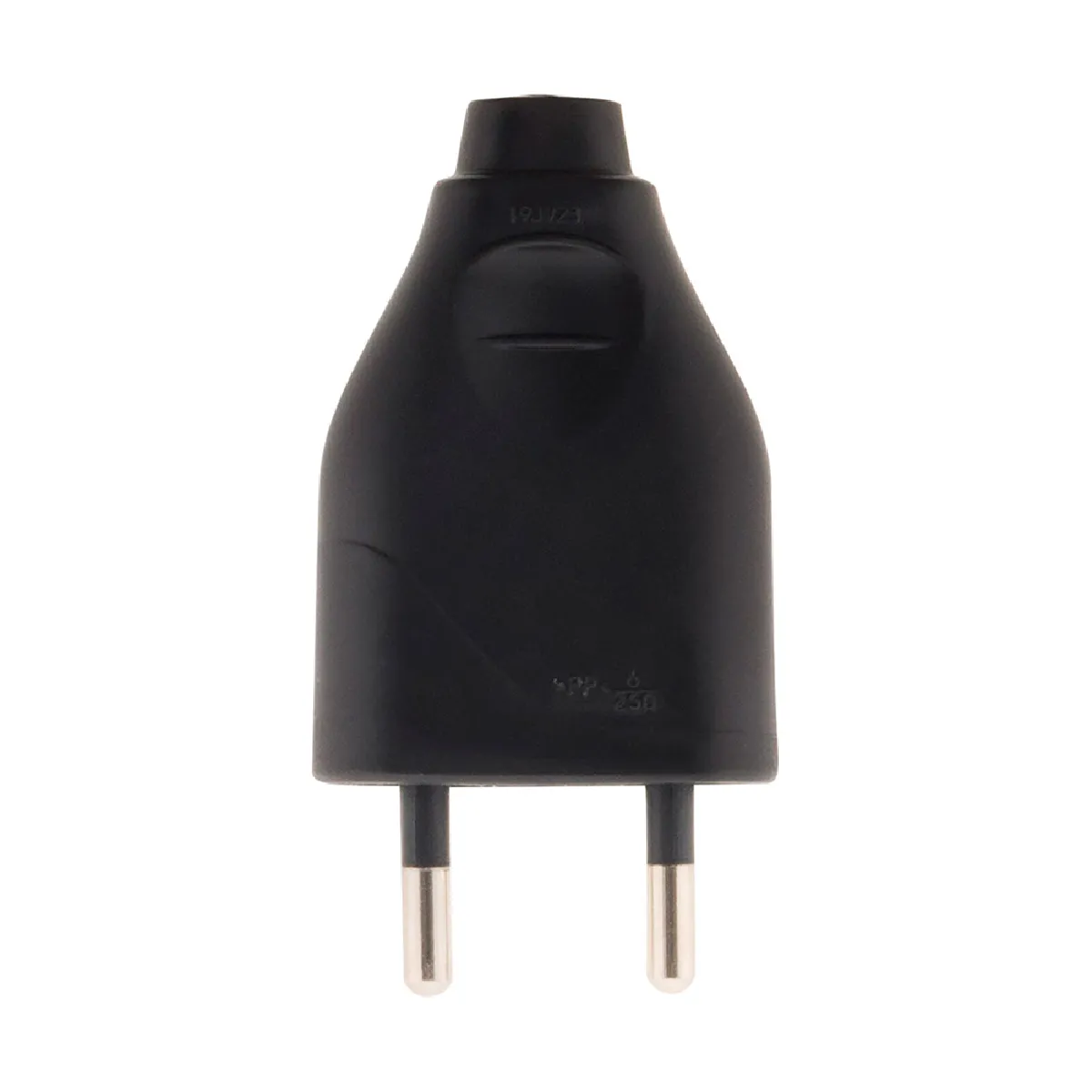 Zenitech Fiche mâle 2P 6A - Noir