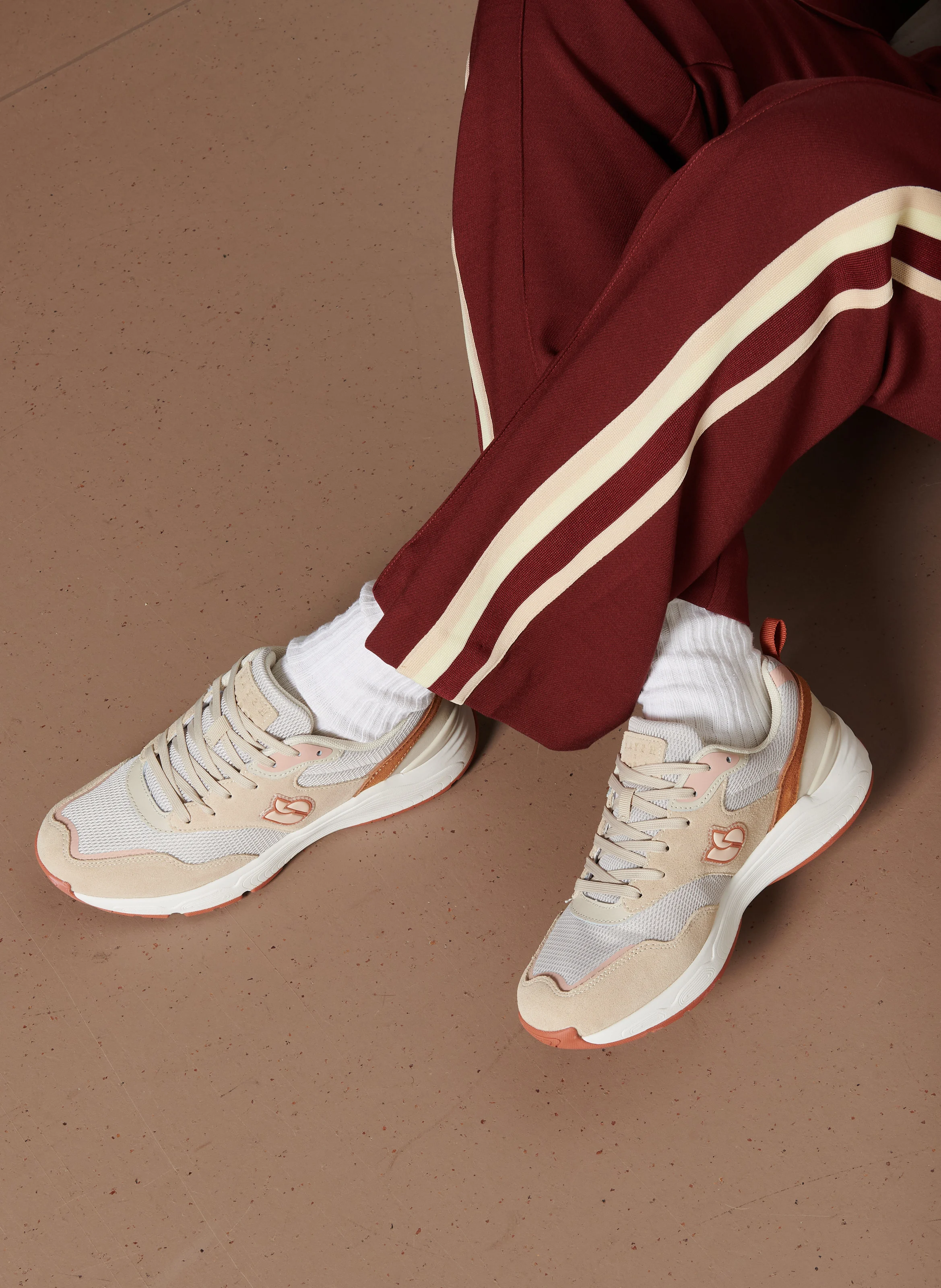 SABA - Baskets basses en cuir x SAYSH | Orange