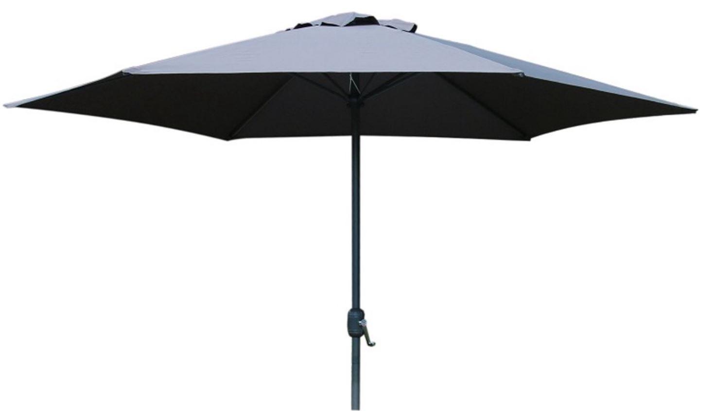 PimXL 300 cm luxe 6-ribs parasol - Anthrachite