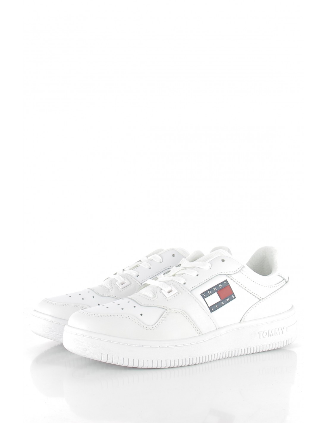 tommy hilfiger baskets de ville femme tommy jeans retro ba blanc