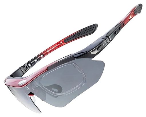 Lunettes de cyclisme photochromiques Rockbros 10141 UV400 - Rouge