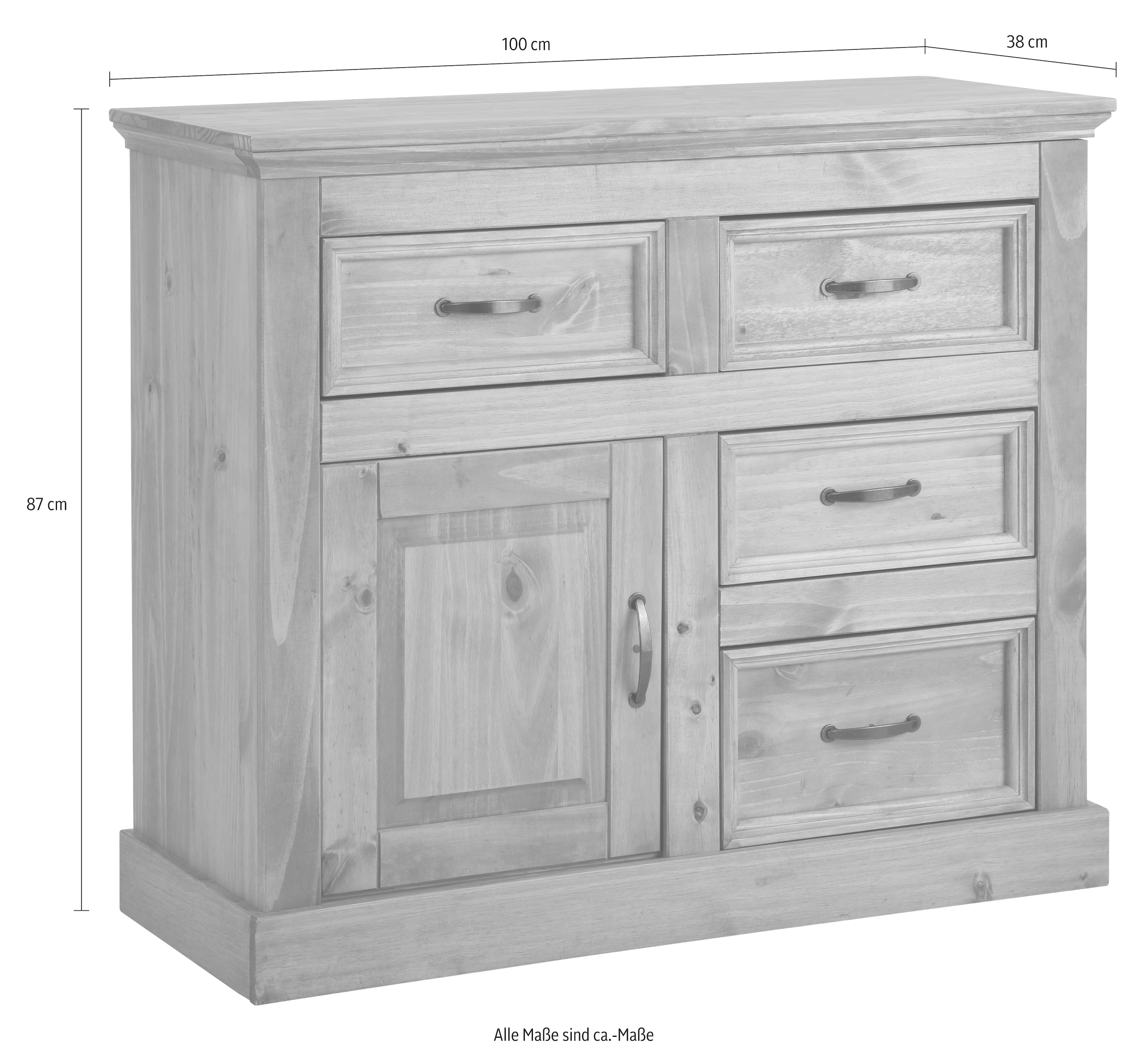 Home affaire Sideboard »Selma« Kommode, Breite/Höhe 100/87 cm