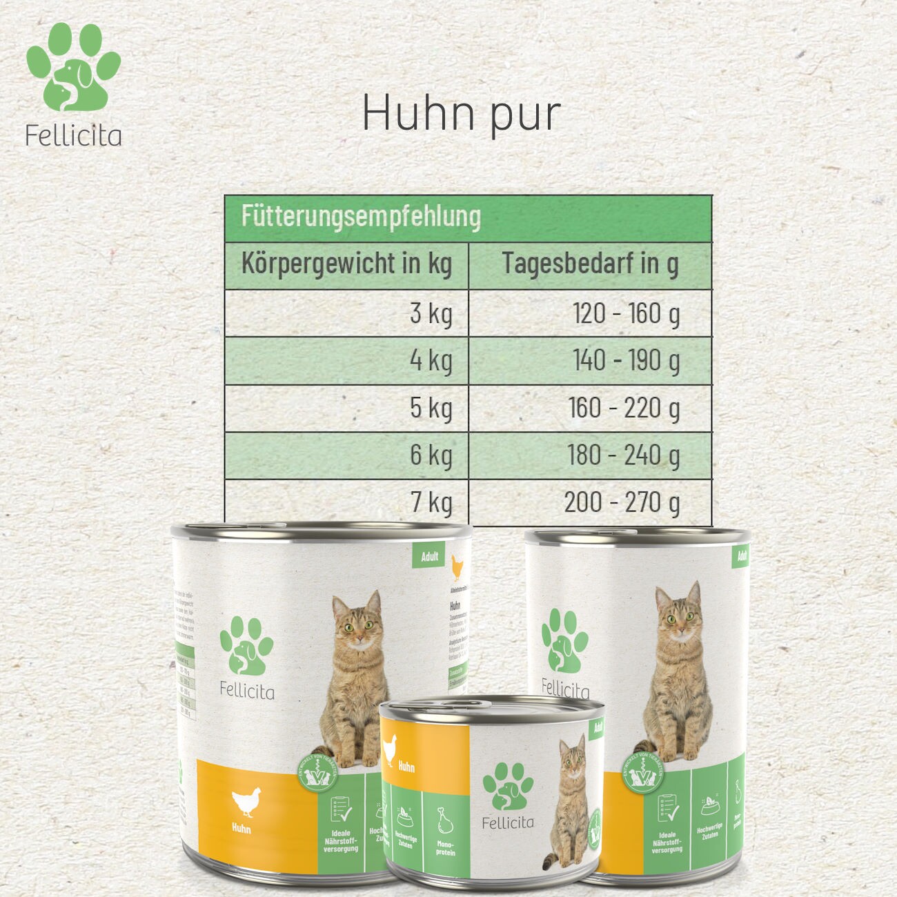 Fellicita Huhn pur 6x 200g