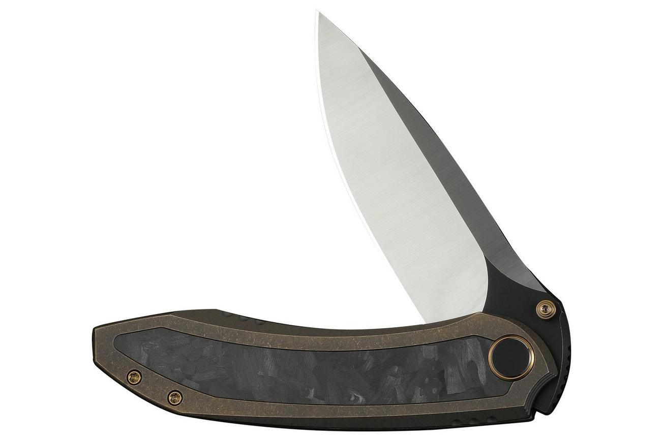WE Knife Winsome WE23092-3 Satin, Bronze Titanium Marble Carbon Inlay, zakmes