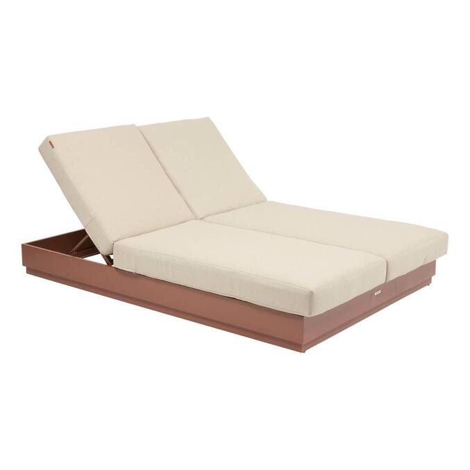 Lit de piscine ALLURE Beige / Acajou