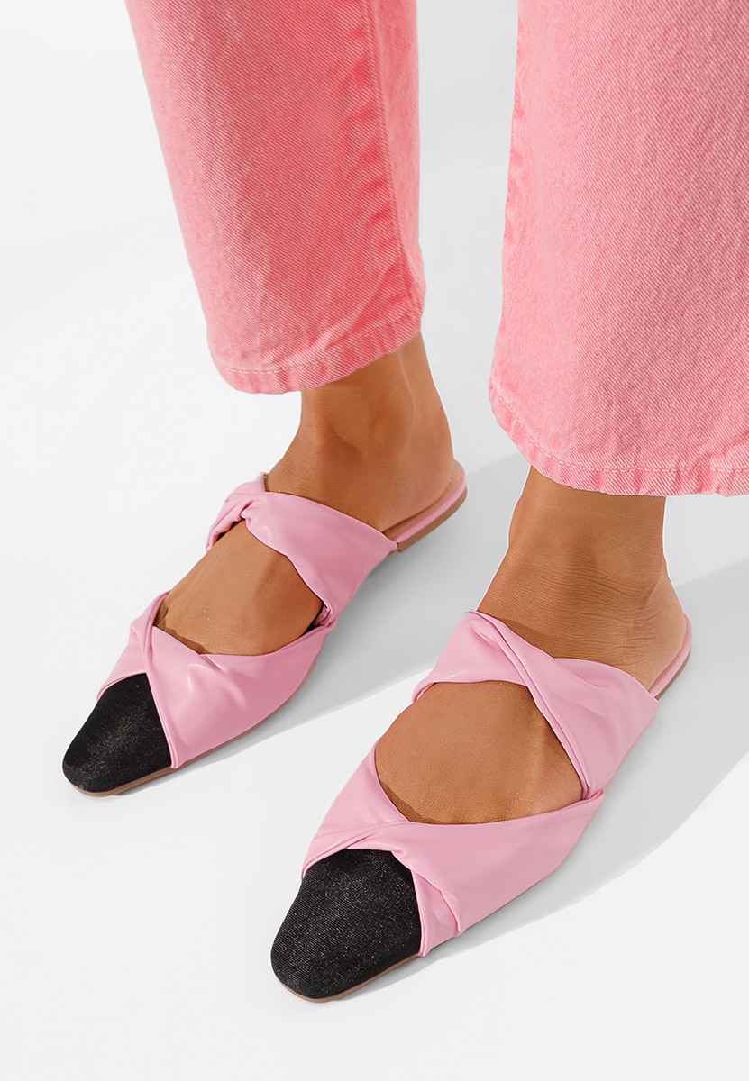 Pantoufles sans talon fuchsia Dreni