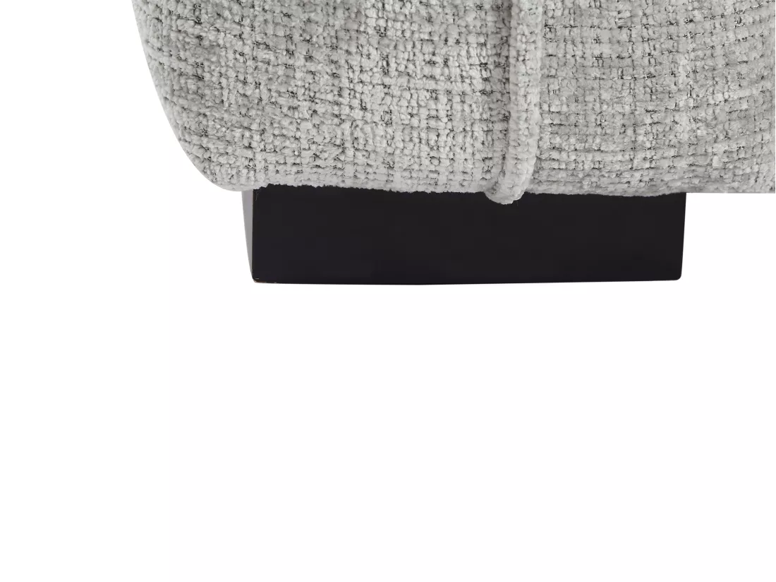 Canapé 3 places en tissu texturé gris BASDIO