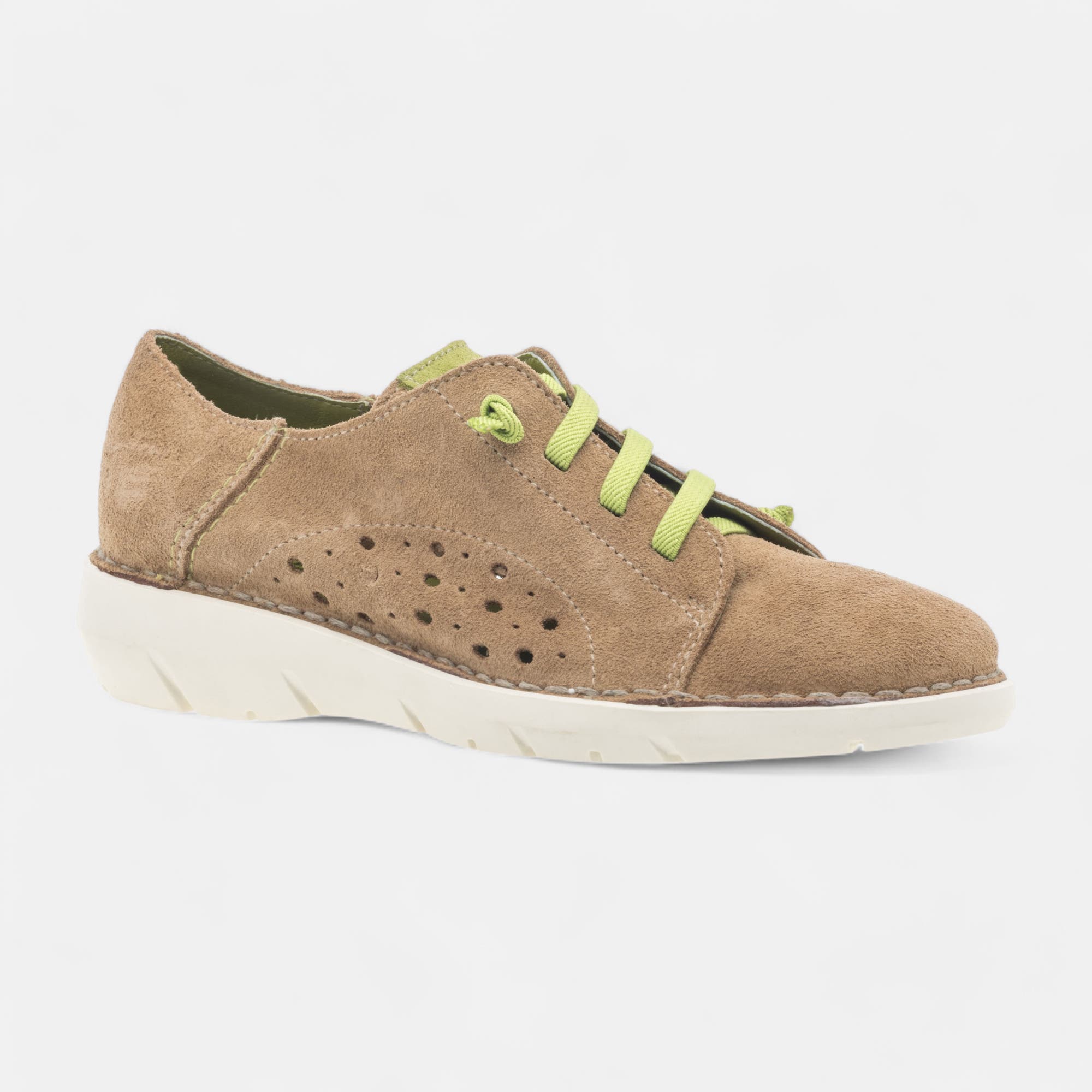 Baskets basses Femme en cuir beige