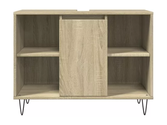 Armoire salle de bain chêne sonoma 80x33x60cm bois d'ingénierie