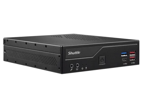 Shuttle XPC slim DH670V2 - Barebone - Slim-PC LGA1700 sokkel - Intel H670 - uden CPU - RAM 0 GB - UHD Graphics - Gigabit Ethernet, 2.5 Gigabit Ethernet - sort