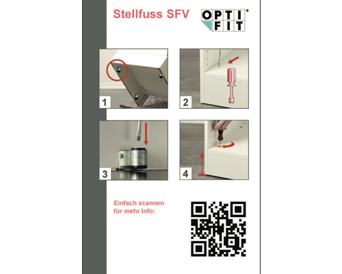 OPTIFIT Verstelbare Voet Pakket OPTIkult/OPTIhwr