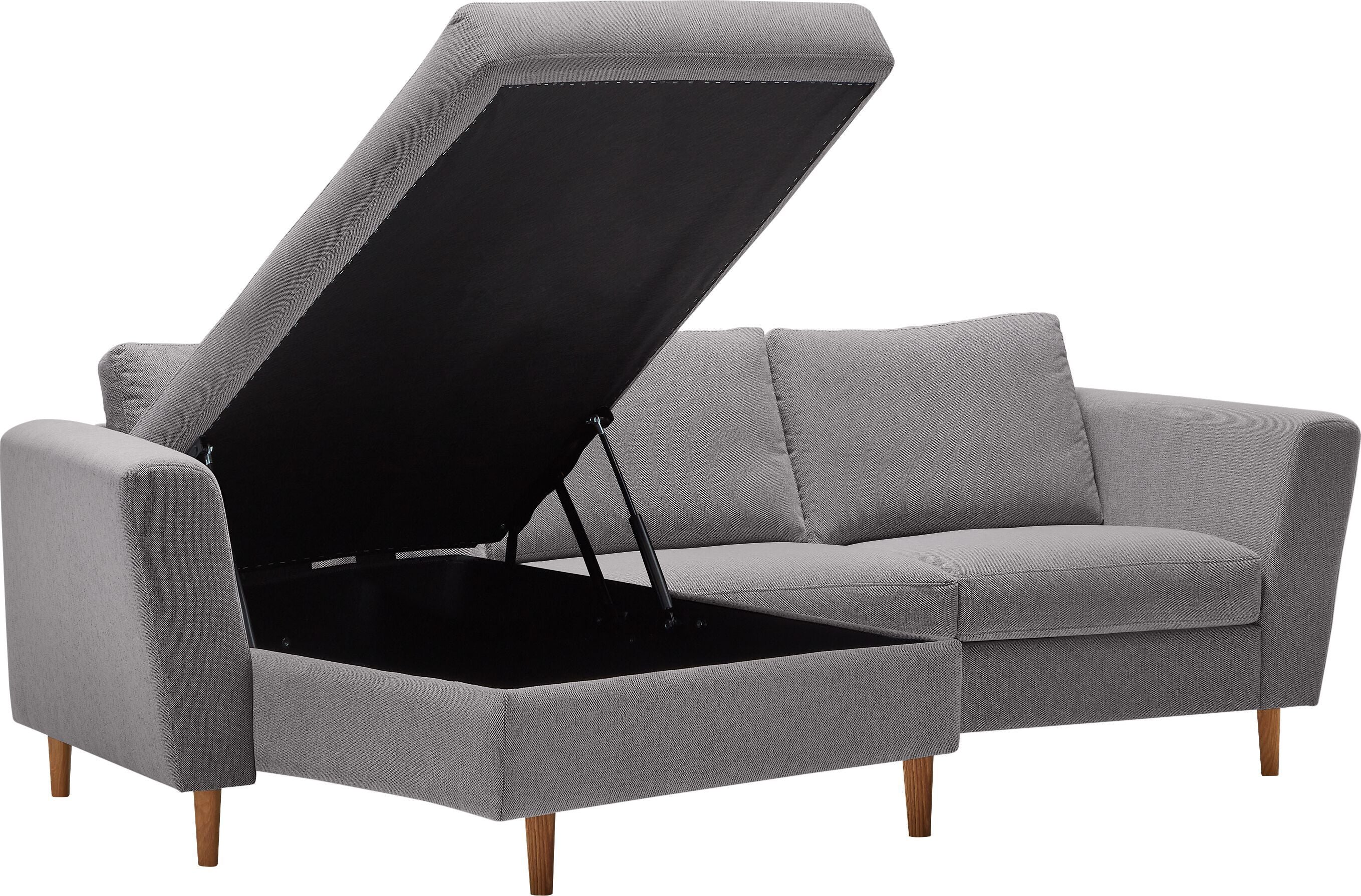DIENER Ecksofa - Hellgrau / B: 235.0 cm x T: 156.0 cm x H: 81.0 cm
