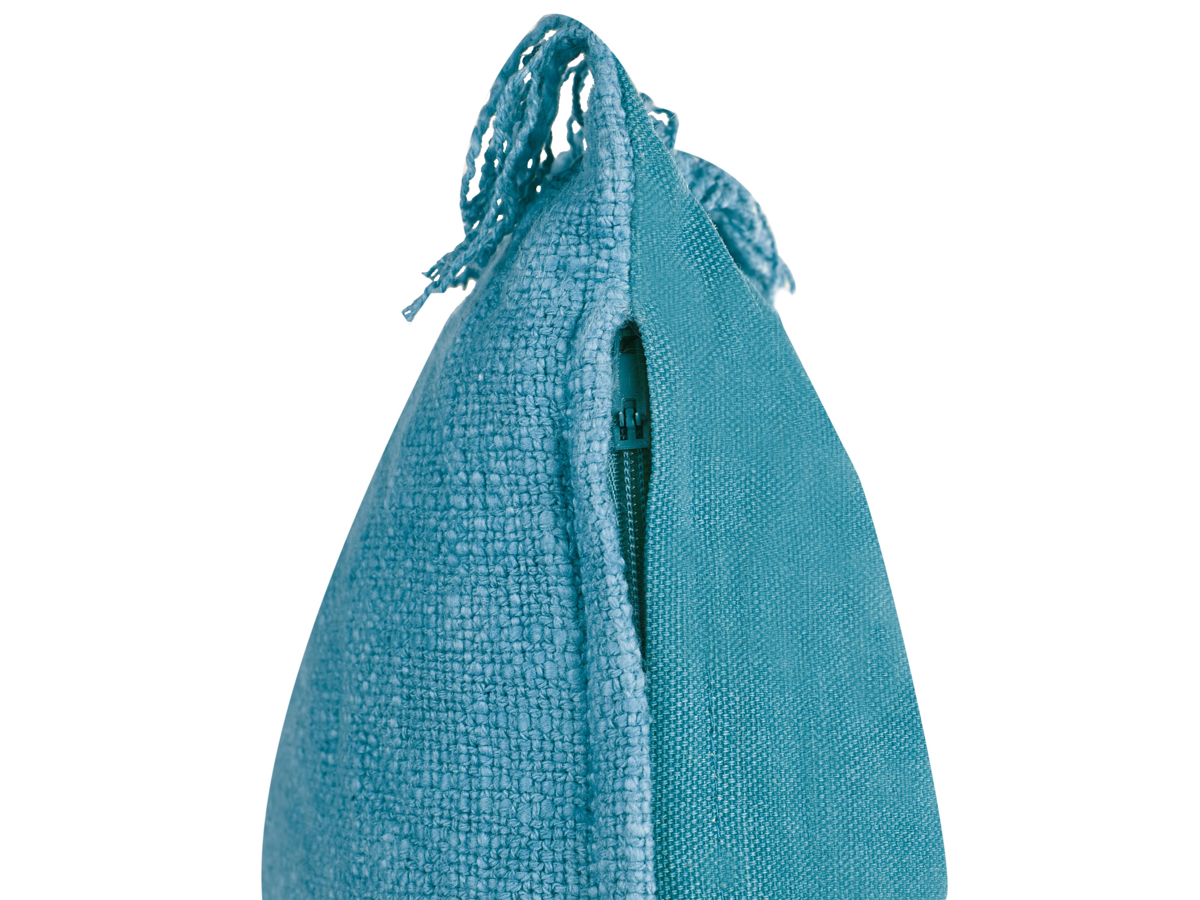 Set van 2 sierkussens MABA Katoen 50 x 35 cm Blauw effen