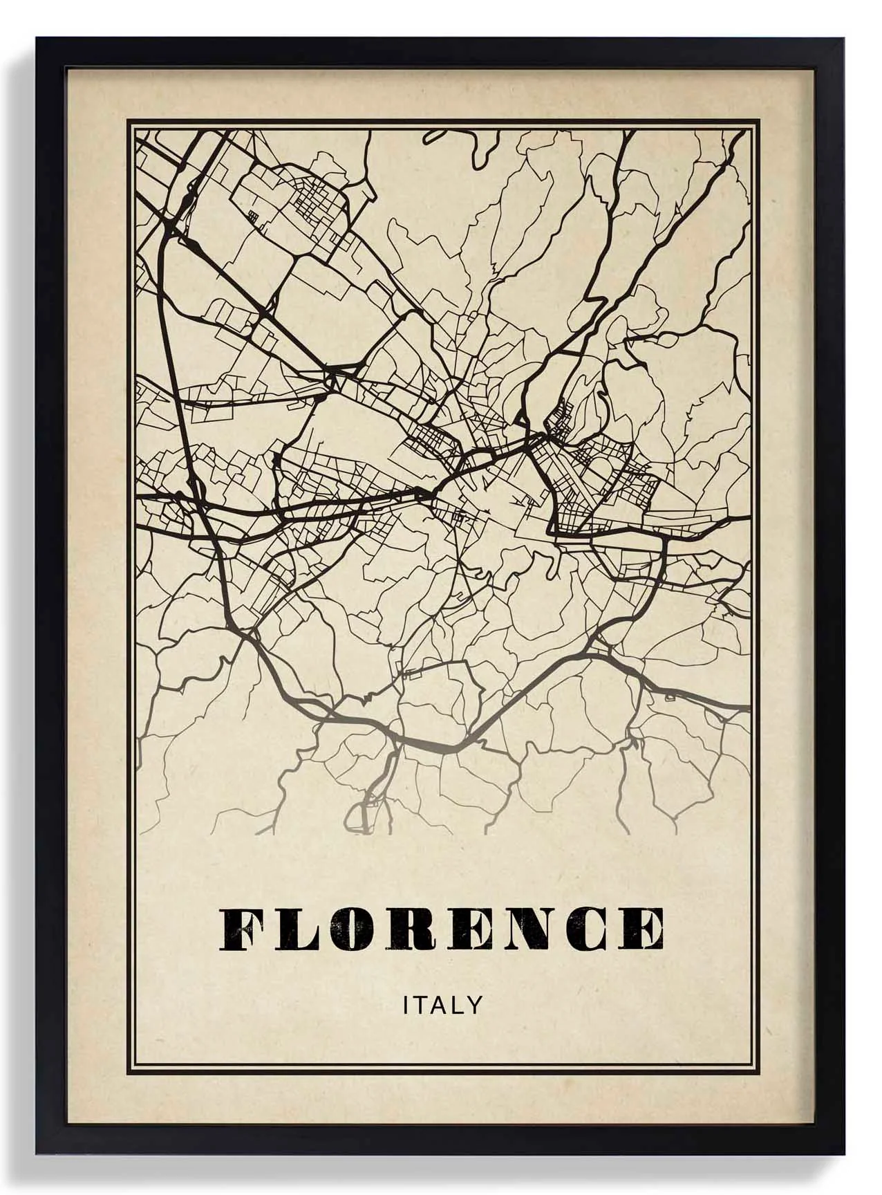 Florenz Stadt Sepia
