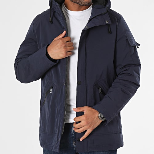 Doudoune Capuche Bleu Marine
