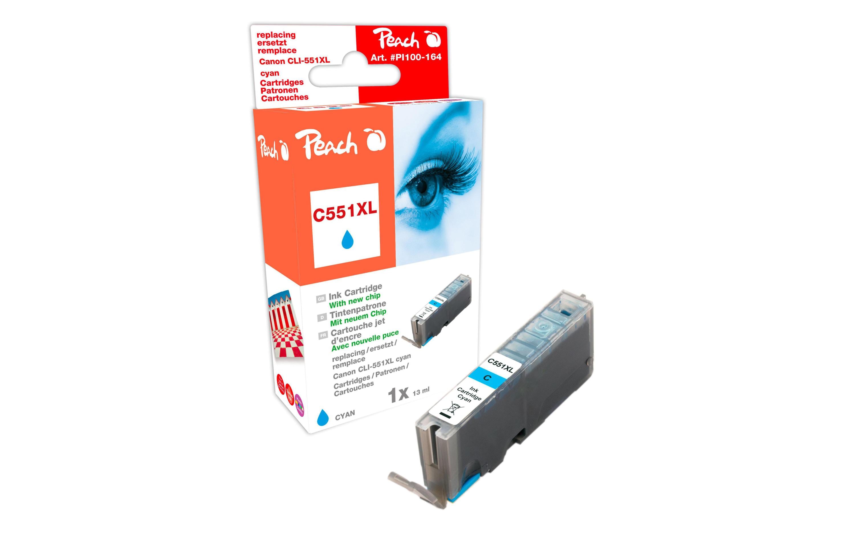 Tinte Canon CLI-551C CyanTintenset, farbig, XL-Füllung