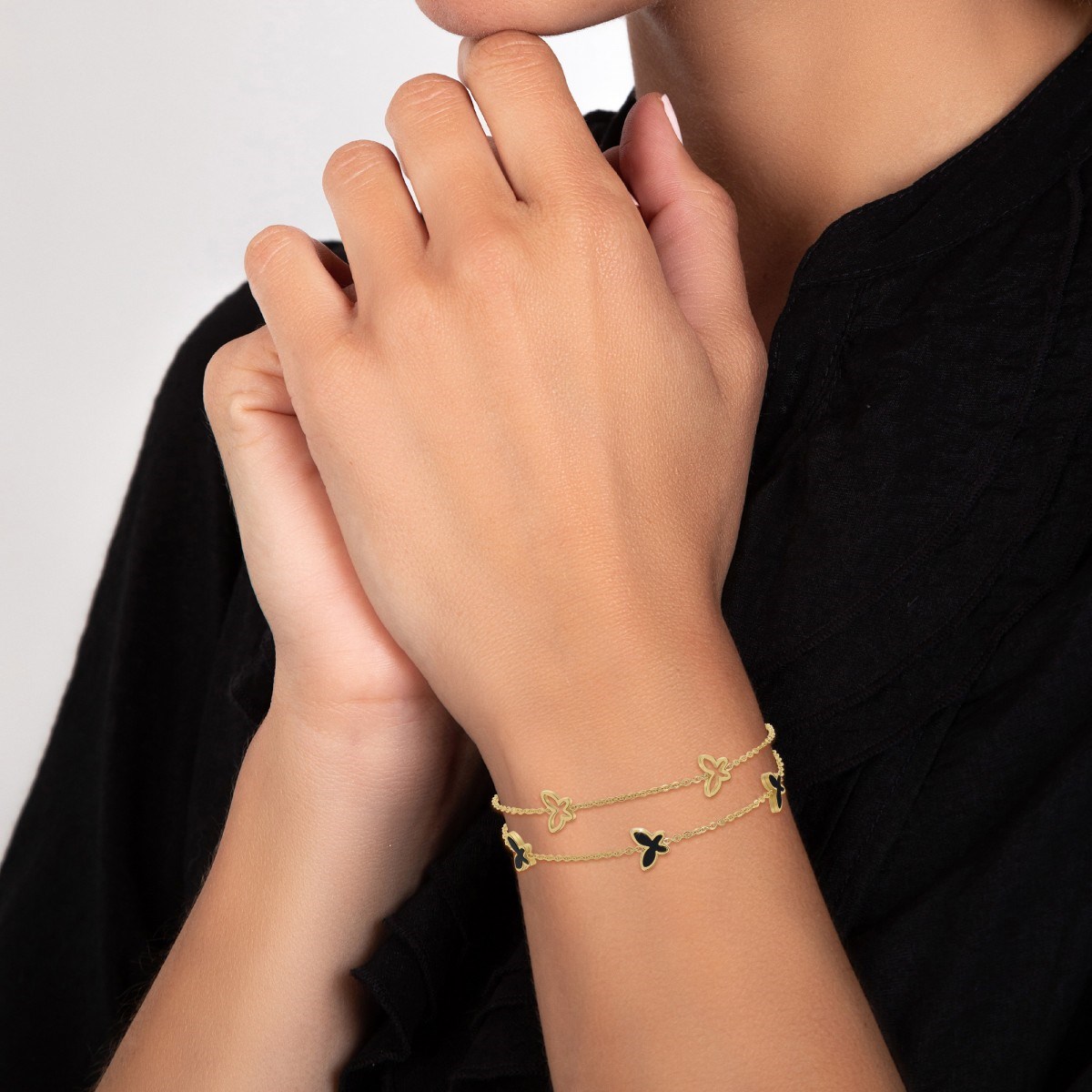 Bracelet papillons par SC Bohème en acier inoxydable