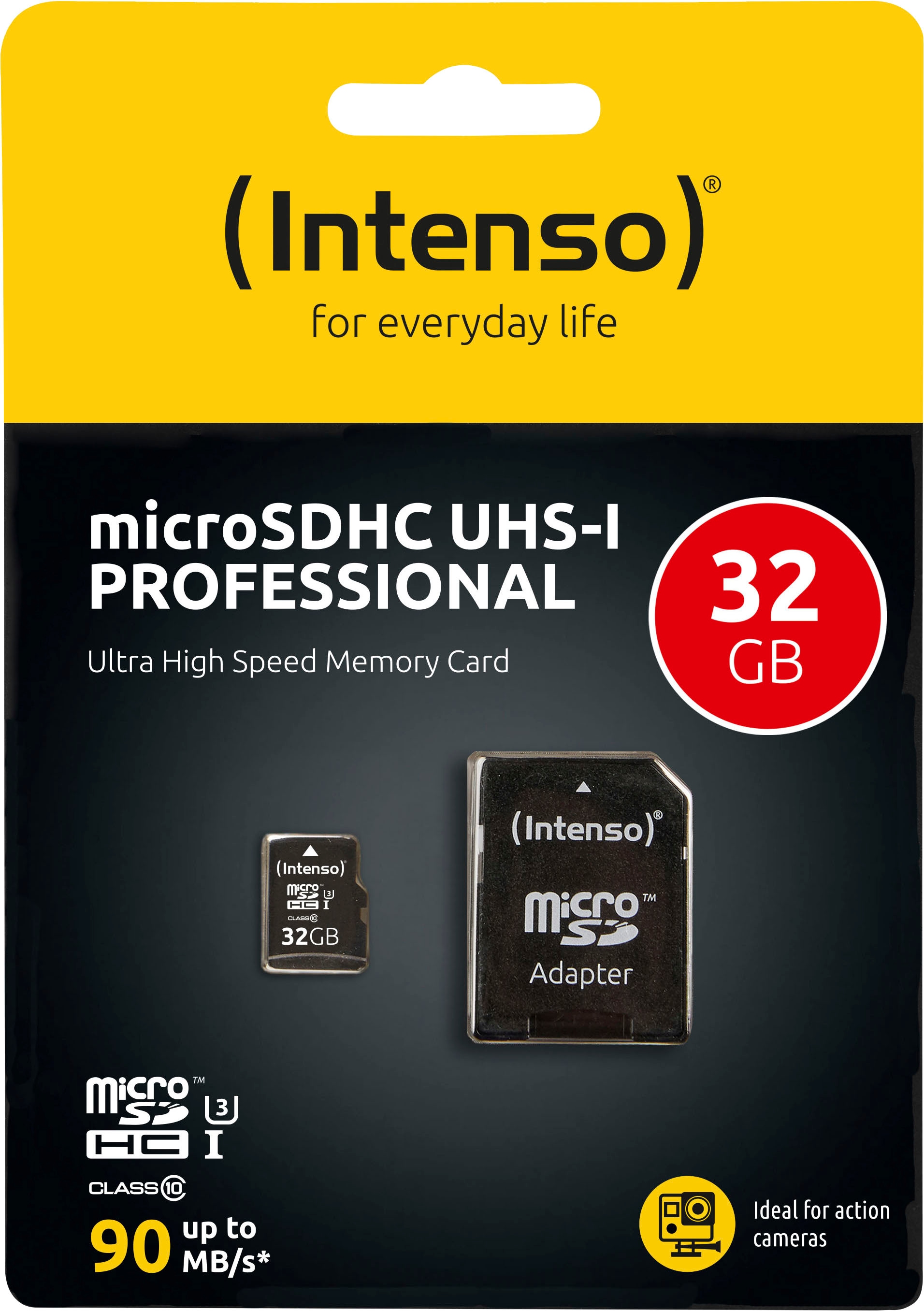 Intenso Speicherkarte »microSDHC UHS-I Professional + SD-Adapter« (32 GB )