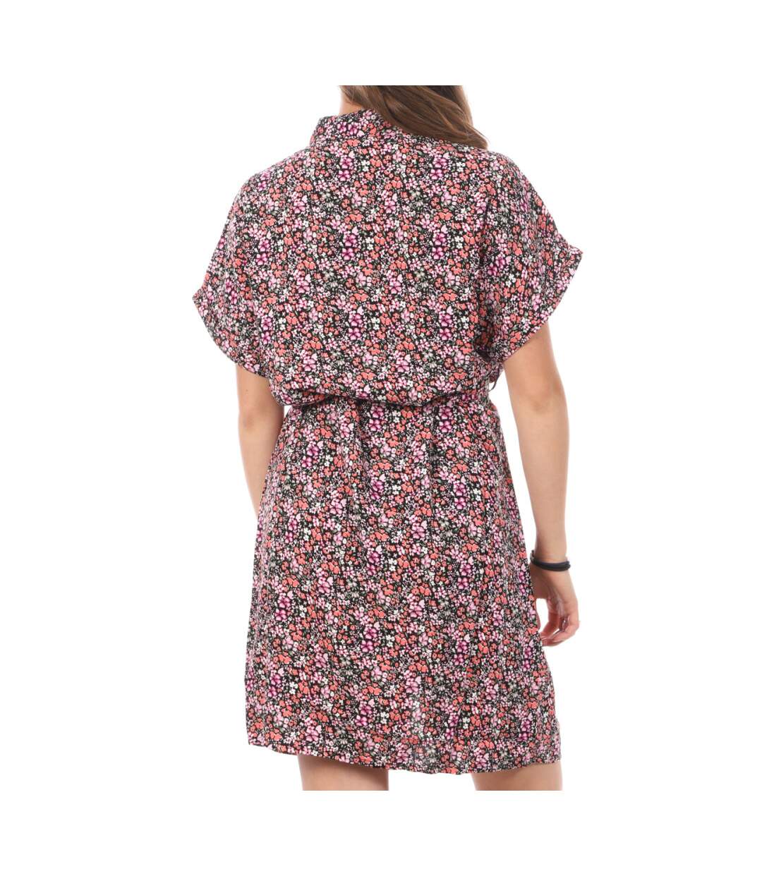 Robe Chemise Rose/Noir Femme Vero Moda Easy