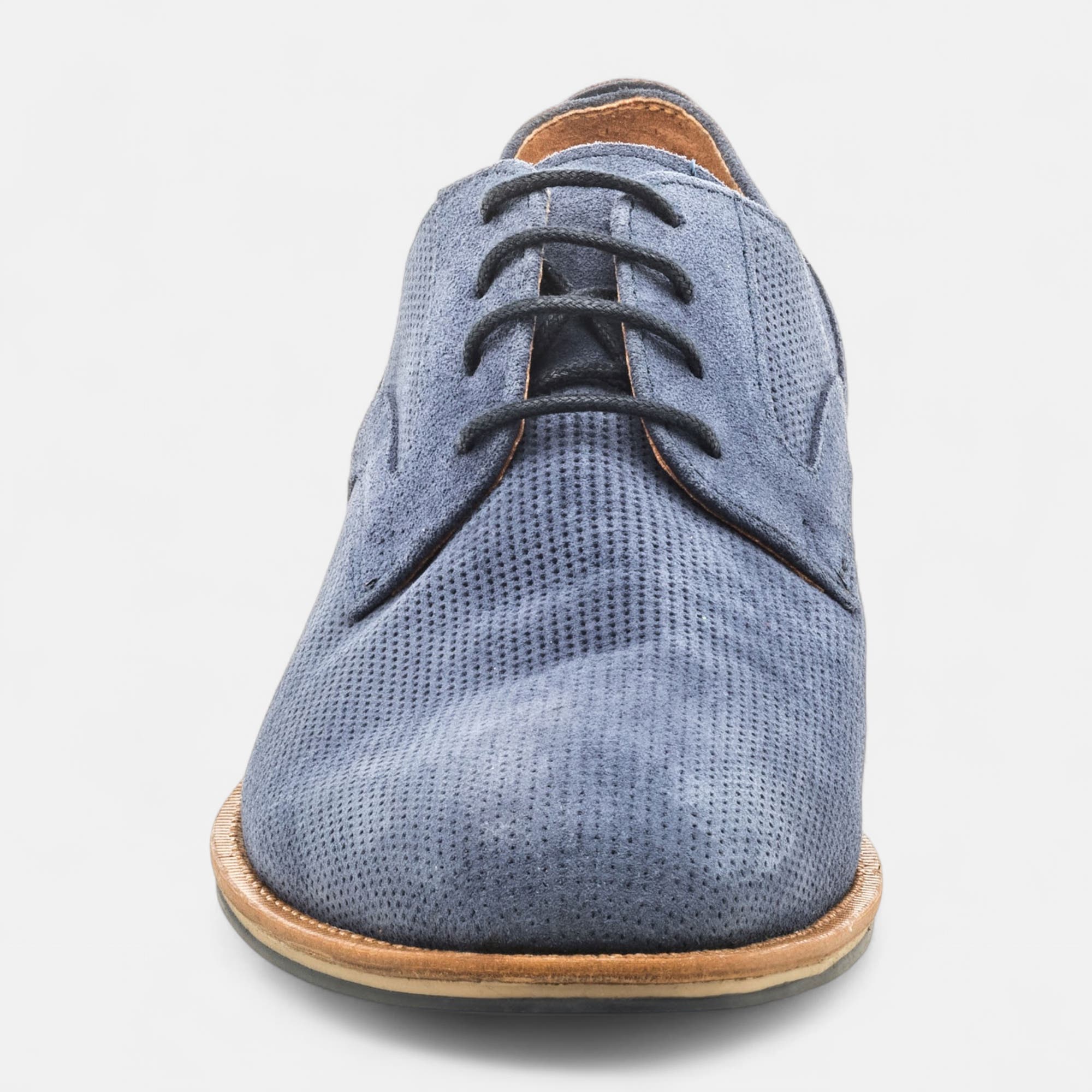 Derbies Homme en cuir bleu