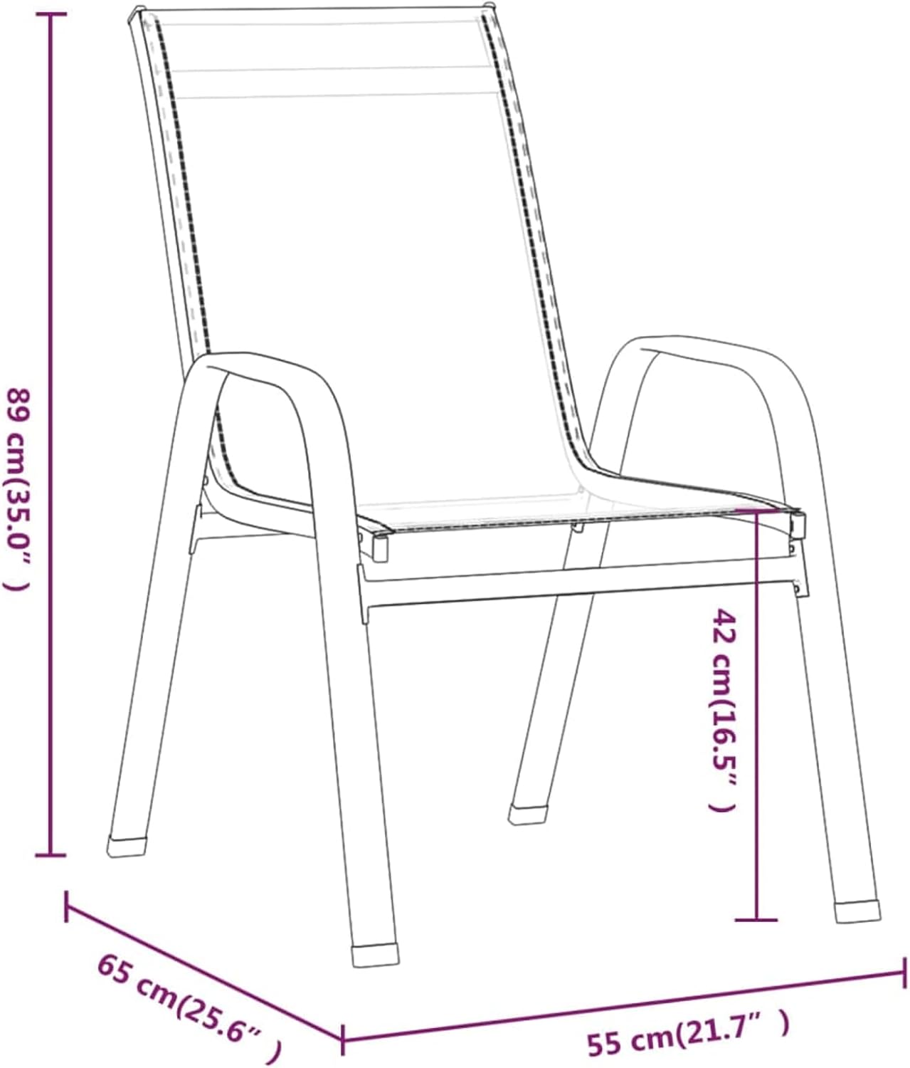 Tidyard Garten-Essgruppe, Robust, Platzsparend, 7-TLG., Braun und Schwarz, fürBalkon oder Terrasse