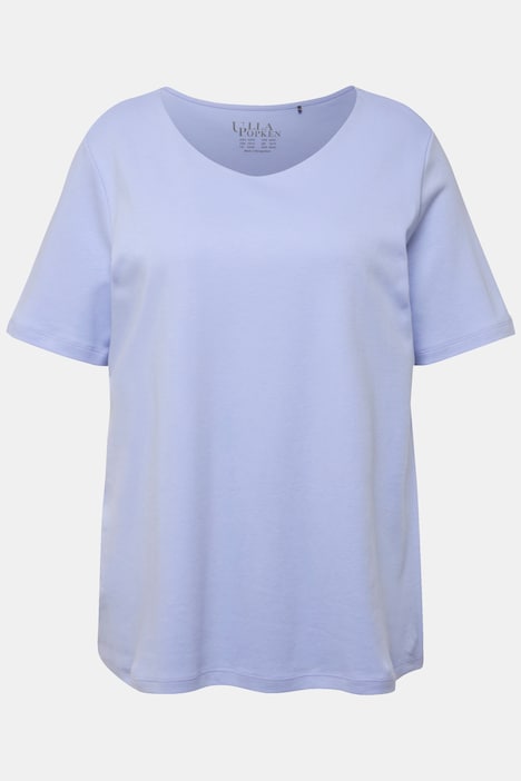 Shirt, doppellagige Vorderseite, Slim, Rundhals, Halbarm