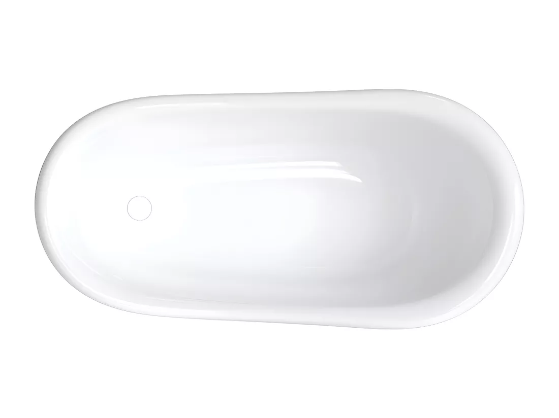baignoire îlot OMNIRES ATENA M+ 157X77 CM couleur : blanc/noir finition : brillant