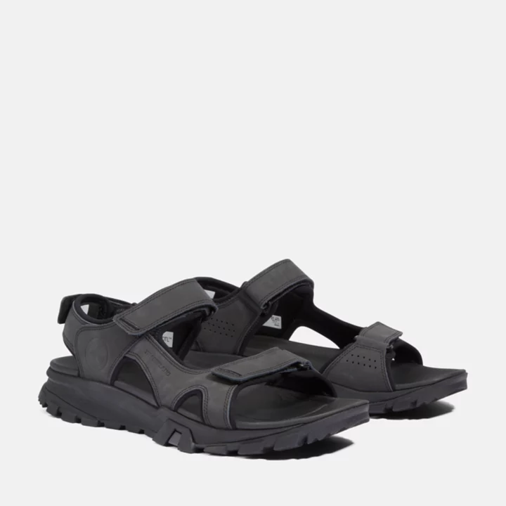 Sandale à double bride Lincoln Peak pour homme en noir