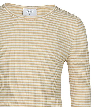 Grønt Bluse - Rib - Gordo - Egg Shell/Hvidstribet