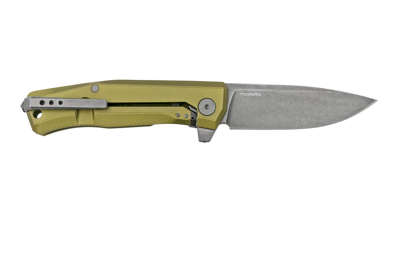 LionSteel Myto MT01A GB Green Aluminium, Black zakmes, Molletta design