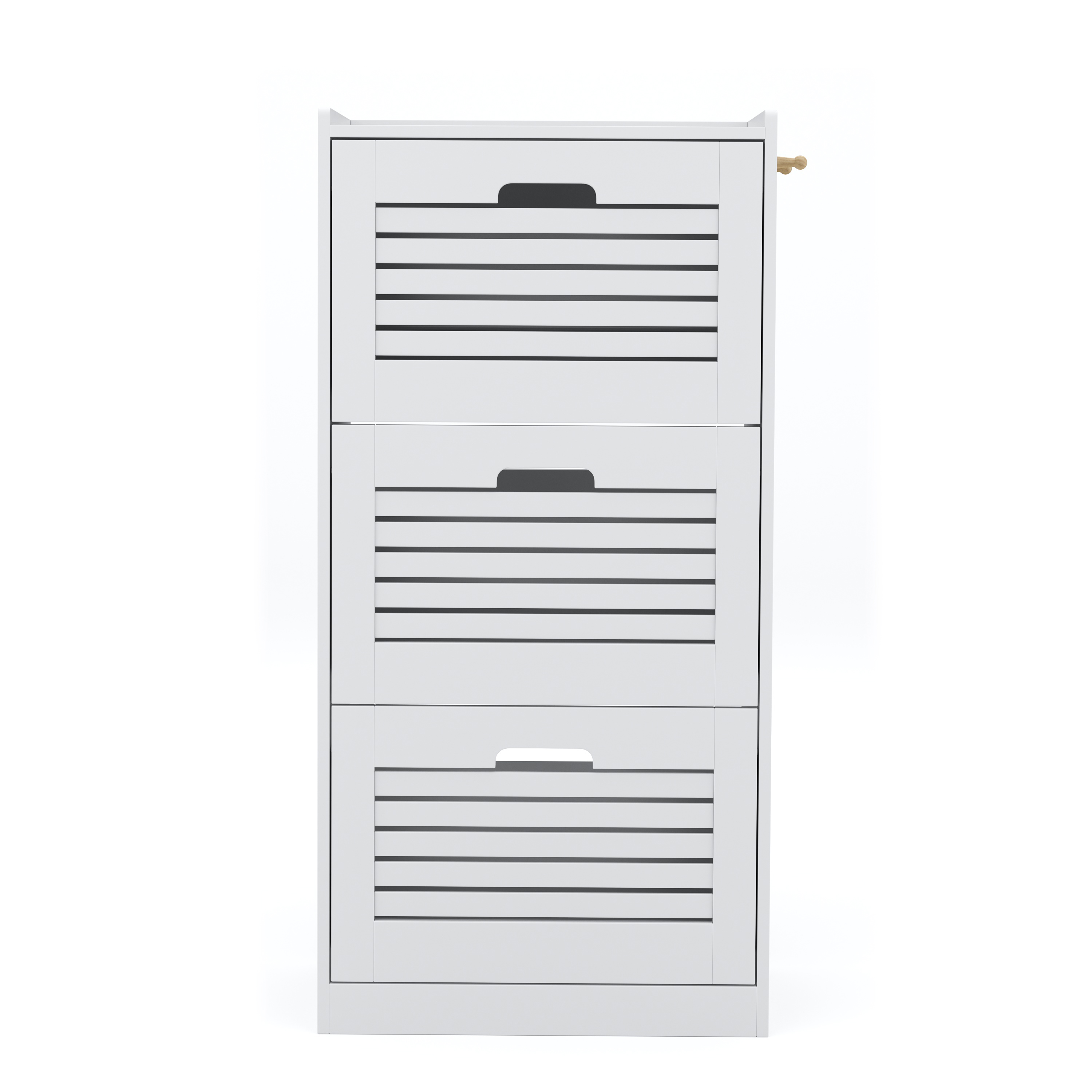 Schuhschrank KAMALIA 55 x 30 x 112 cm weiss