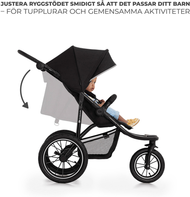 Kinderkraft HELSI 2 Terrengvogn, Black