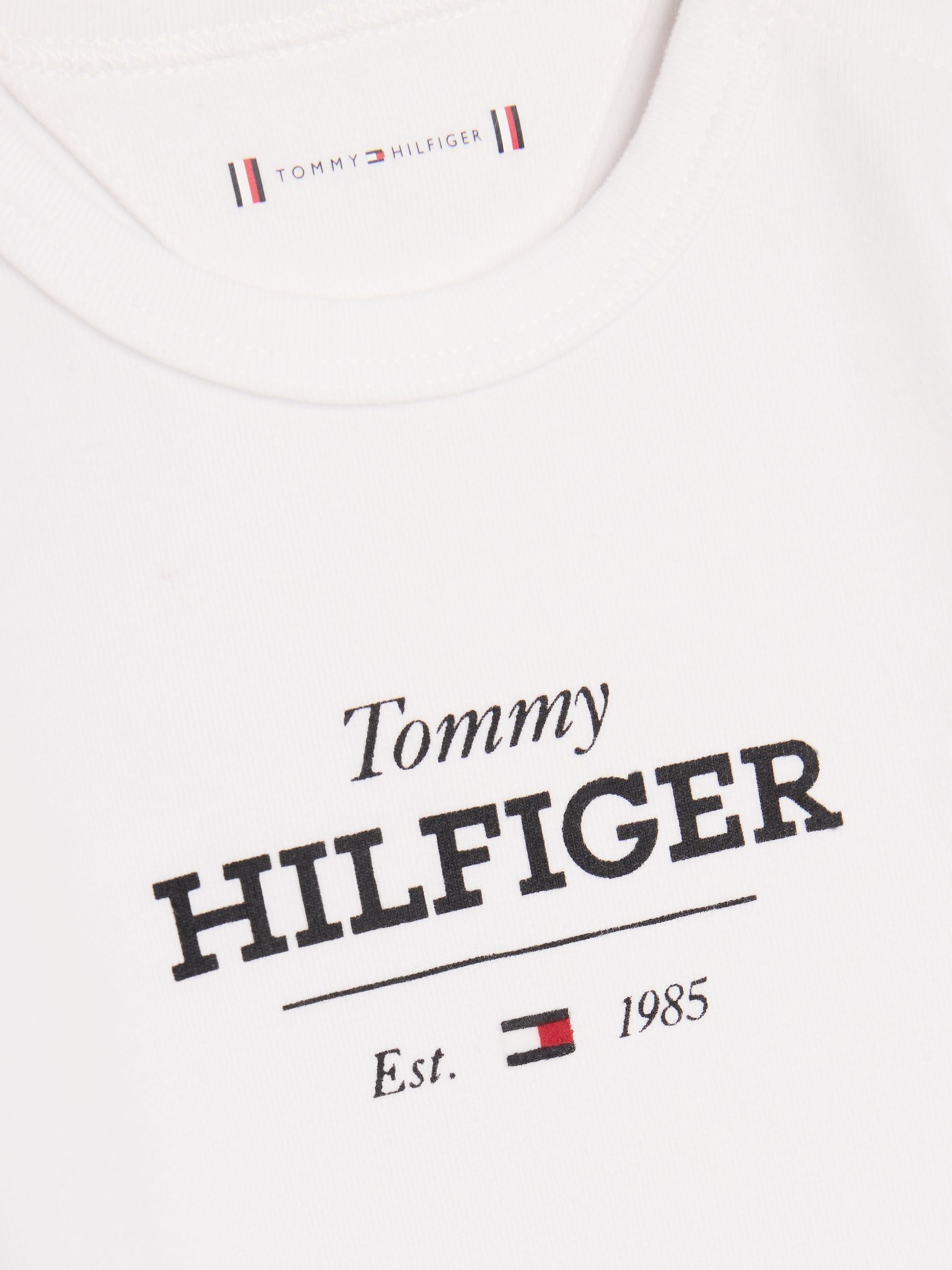 Wit - Tommy Hilfiger - Bodysuit met lange mouwen en logo