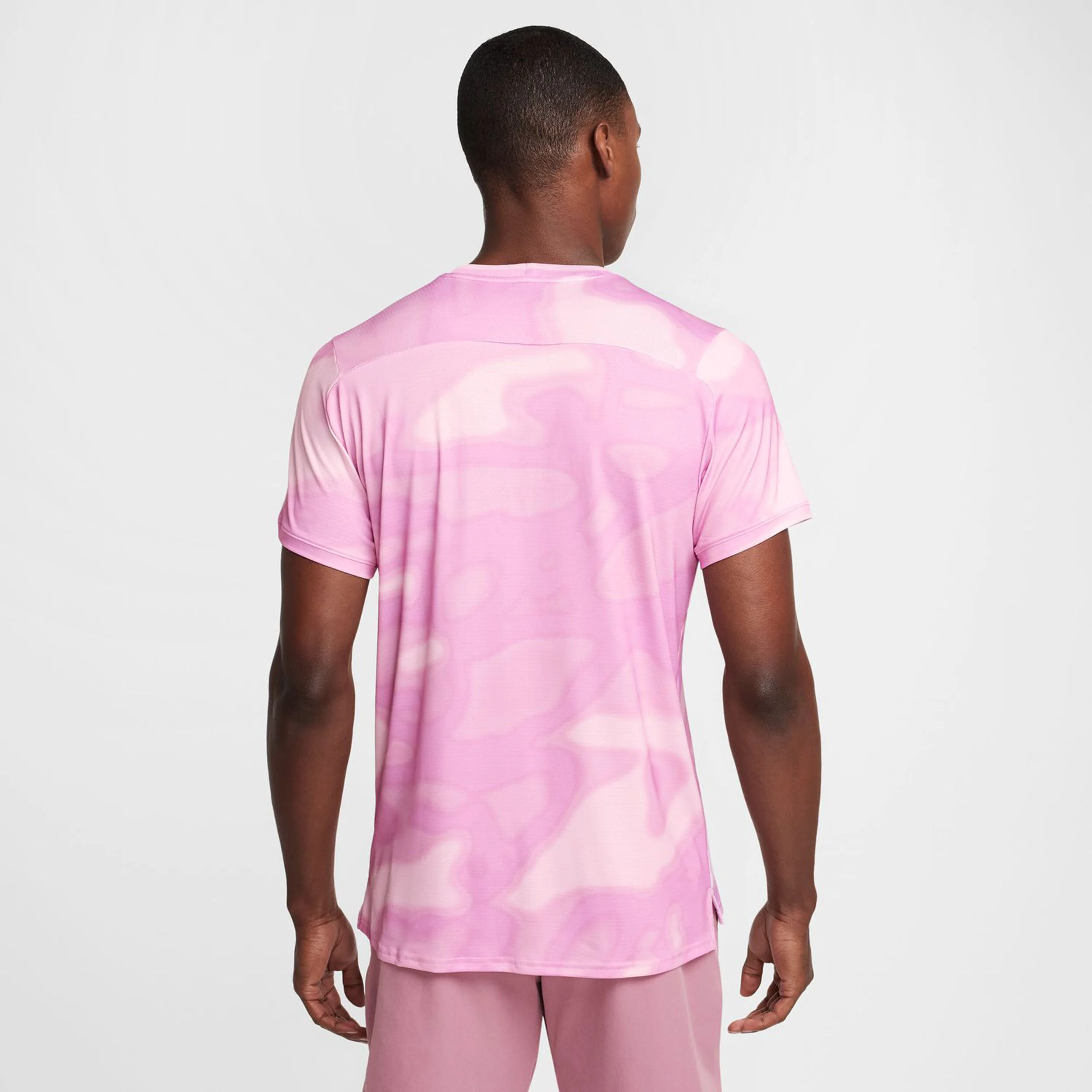 Nike Court Dri-Fit Advantage Print T-shirt Hommes - Rosé