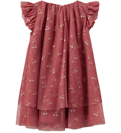 Sofie Schnoor Kjole - Coral Pink m. Kirseb?r/Glimmer