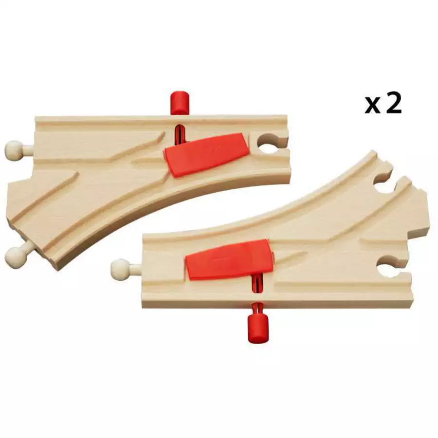 Brio Mech. Weichenpaar (L1M1) bunt