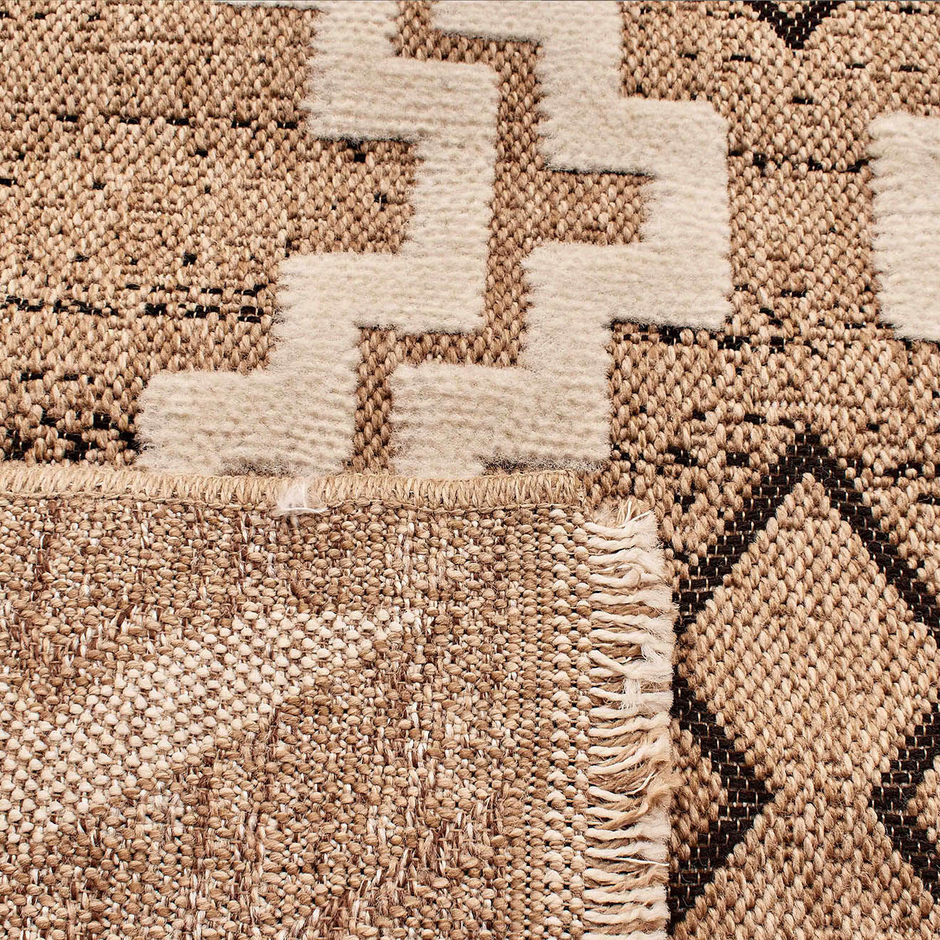 Nazar Rugs Tapis aspect jute TULUM 9054 intérieur & extérieur noir - 160x230 cm