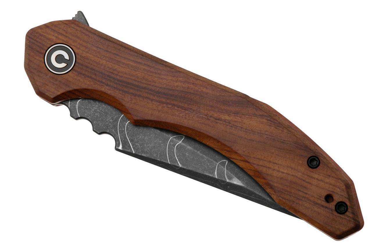 Civivi Bluetick C23050-DS1 Damascus, Cuibourtia Wood, Nested Liner Lock, zakmes