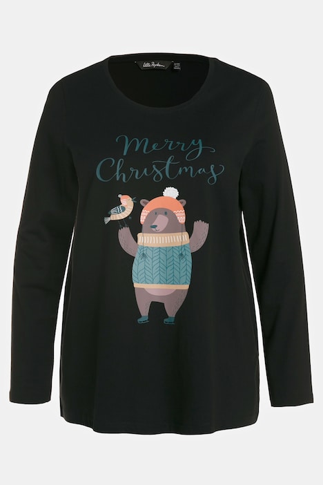 Shirt, Weihnachtsbären, A-Linie, Rundhals, Halbarm