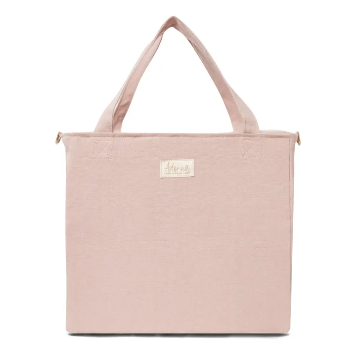 Adorna Sac zippé en lin | Rose poudré