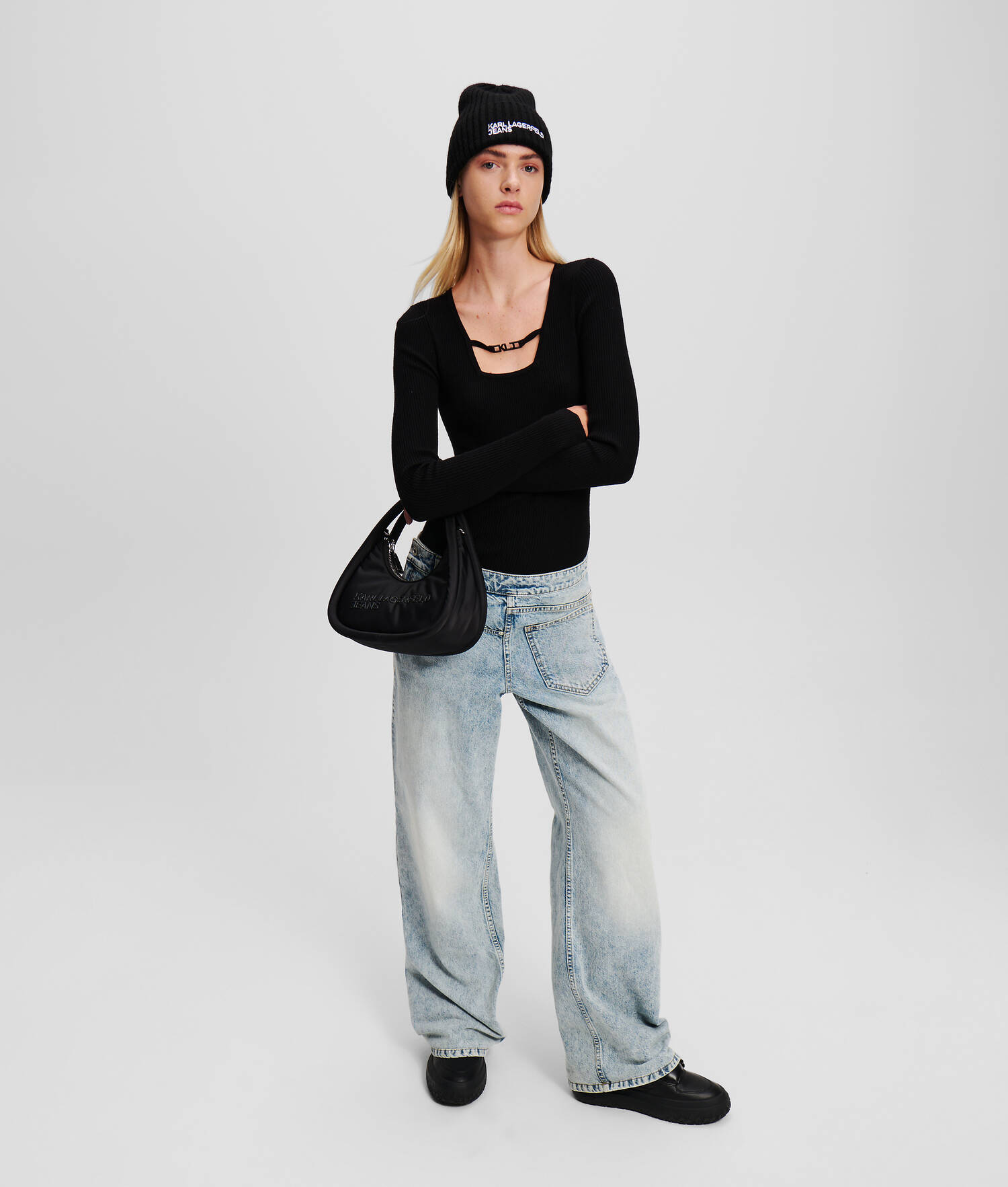JEAN DÉCONTRACTÉ TAILLE MI-HAUTE TORSADÉ KLJ