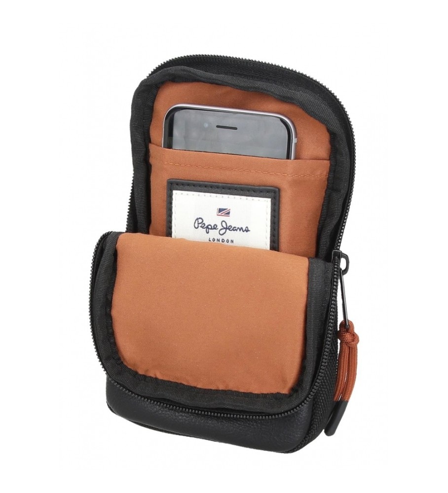 Bolsa de ombro para celular Pepe Jeans Egham preta