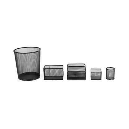 Lot de 5 organisateurs de bureau Wayne noir